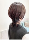 ショートウルフ　メルティカラー　似合わせカット