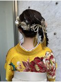 ふわふわサイド編みおろしヘア♪卒業式成人式ヘアセット