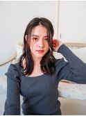 ゆるふわ巻き×ブラウンベージュ