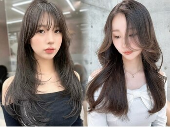 ロール 博多(Role)の写真/顔周り/前髪で作る韓国風レイヤーカットで小顔に。髪質や骨格・クセに合わせた似合わせヘア[博多]