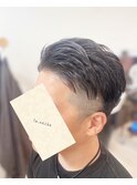 Men's ツーブロック × アップバング