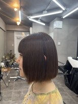 ファビ 渋谷(Fab)&nbsp;くびれヘア/暗めカラー/アプリコットオレンジ/縮毛矯正