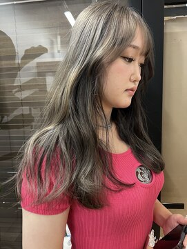 ヌープヘアーアイス(NUUP.hair ici) 夏◎ブリーチなしミルクティーベージュ20代30代透明感カラー