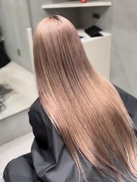 ミルクティーベージュホワイトグレージュブリーチダブルカラー