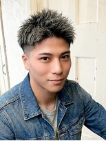 エノア 東京(ENORE) シルバーメッシュ×メンズショート