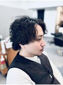 やぼったい無造作パーマ