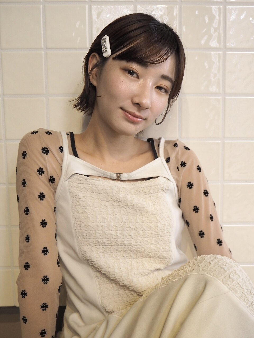 ピンクベージュ/ボブ/表参道/原宿/女性美容師