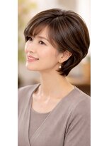 リーフ 焼津店(LeaF)&nbsp;白髪染めカラーで自然な艶感を出したショートヘア