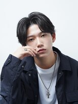 アルファ 新宿(alpha)&nbsp;フェザーパーマ/ブルーブラック/刈り上げセンターパート[新宿]