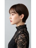 ボブ×20代30代×ヘイリーボブ×チョコレートブラウン×越谷
