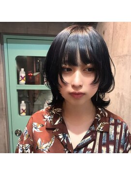 インク 渋谷(INK.) ミルクティーブロンドニュアンスウルフワンホンレイヤー渋谷