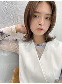 ヌーディーベージュ×ニュアンスヘア