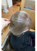 【脱白髪染めハイライト3回目】スタイル