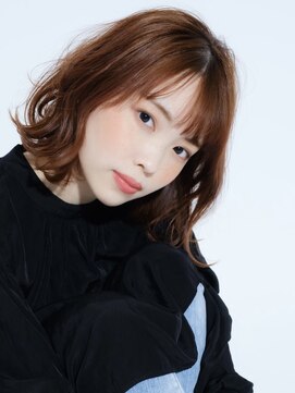 デイジー インデックスヘア 大島店(DAISY index hair) 外ハネヘルシースタイルショコラアッシュふんわりカール_