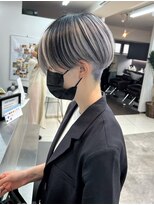 ヴェイン 渋谷(vain)&nbsp;大人可愛い20代30代40代黒髪前下がりショートボブ丸みショート◎