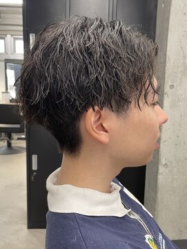 フイ 自由が丘(men's salon Hui) メンズ/アップバング/ツーブロックマッシュ/束感ショート波巻き