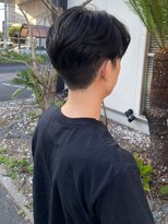 ナカオコアフュール(NAKAO COIFFURE) 爽やか艶感黒髪メンズショート×ソフト刈り上げアップバング