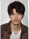 [men's]大人ハーフアップバング/ツイストスパイラルパーマ/MEN'S