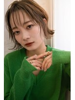 クロレ(CLORE) 20代30代からの大人シースルーバング切りっぱなしボブ