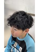 波巻きパーマ