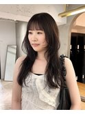 デザインカラー/レイヤーカット/ウェットヘア/オリーブベージュ