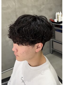 スイッチ(men's SWITCH) 大分メンズ波巻きスパイラルパーママッシュツーブロックショート