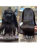 強いウネリも美髪矯正(縮毛矯正)で、学校一のツヤ髪さんに！