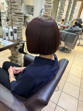 リー 甲子園(Lee) 髪質改善カラー　ボルドーレッド