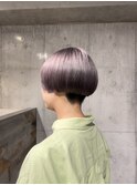 マッシュルームカット　ホワイトラベンダー