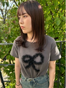 ツイギー 宮西店(TWiGGY) レイヤーカットに秋カラーピンクブラウン