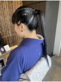 お呼ばれアレンジ/タイトヘア/ヘアセット/モードヘア