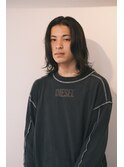 メンズロングヘア ロン毛 ニュアンスパーマ 大阪美容室