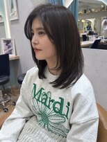 ロンドプランタン 恵比寿(Lond Printemps)&nbsp;ミディアムレイヤーカット グレージュカラー アッシュカラー