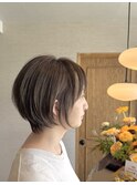 大人の髪質改善カラー×耳掛けショート