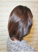 30代40代50代60代×ミディアムレイヤー×縮毛矯正×イノアカラー