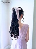 推し活ヘアセット☆編み込みポニーテール☆