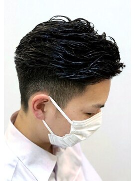 銀座マツナガ 神田店 20代30代ビジネスツーブロック刈り上げショートパーマ