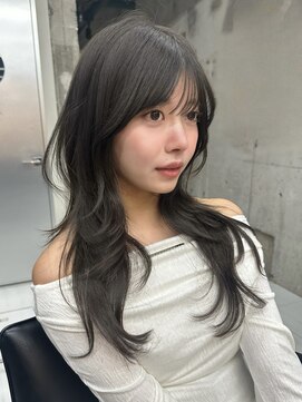 サイン 渋谷(SIGN) ザクザクレイヤーカット巻き方簡単ミディアムロング韓国表参道