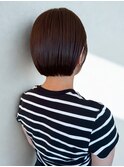 ブラウンカラー 顔周りカット ショートボブ &nbsp;美髪 透明感カラー 