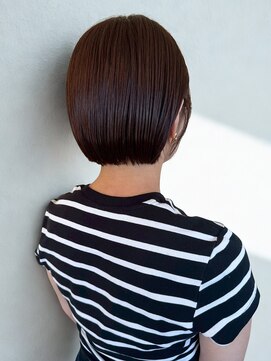 プリモ ココ 鍋島店(Primo coco.) ブラウンカラー 顔周りカット ショートボブ  美髪 透明感カラー