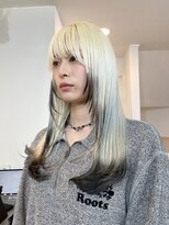 ミーム 原宿 表参道(meme)&nbsp;◎ブロンドハイトーンカラーデザインカラーアンブレラカラー金髪