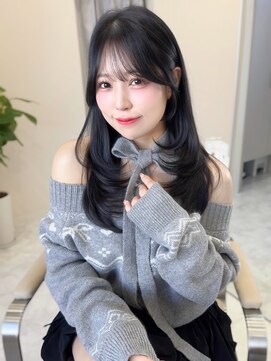 韓国レイヤー×透明感ブルーブラック