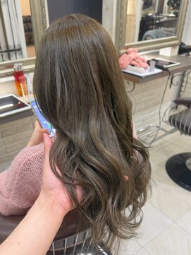 ヘアーアンドメイク シークタチカワ 立川店(Hair&Make Seek) 【古澤】ブリーチなしダブルカラーオリーブベージュ レイヤー