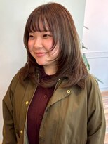 アトリエ タキ(atelier.taki)&nbsp;レイヤーカット 顔周りカット ベージュ ミディアムレイヤー