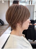 40代50代60代/脱白髪染め白髪ぼかしハイライト/ショートヘア
