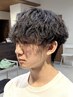 メンズカット+波巻きパーマ