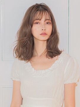 プレスドットサロン 表参道 青山(Press. Salon) うざバングツヤ感ロングほつれウェーブ［青山/表参道/表参道駅］