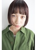 大人可愛い/ココアベージュ/グレージュカラー/ボブウルフ/黒髪