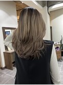 バレイヤージュ×レイヤー