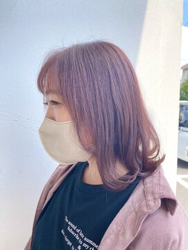 ジュエ ヘアー デザイン(Jue hair design) ラベンダーピンク×レイヤーカット